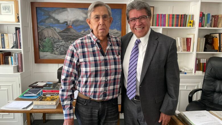 Encuentro entre Ricardo Monreal y Cuauhtémoc Cárdenas, precursores del movimiento democratizador