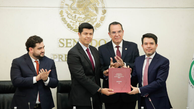 Recibe Senado de la República Paquete Económico para el Ejercicio Fiscal 2024