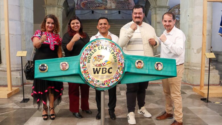 Exponen en Palacio de Gobierno de Oaxaca piezas representativas de la historia del boxeo