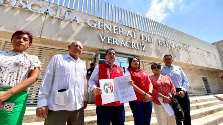 Presenta PRI Veracruz denuncia penal ante la FGE por actos vandálicos en sede estatal