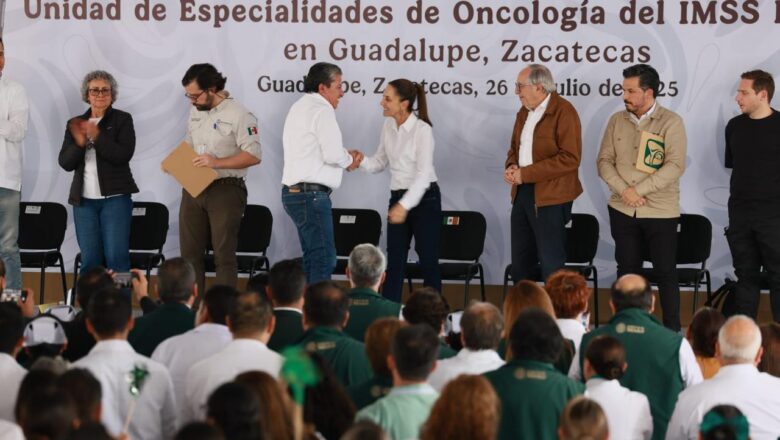 Zacatecas se consolida como referente nacional en salud pública: Claudia Sheinbaum entrega Unidad de Braquiterapia