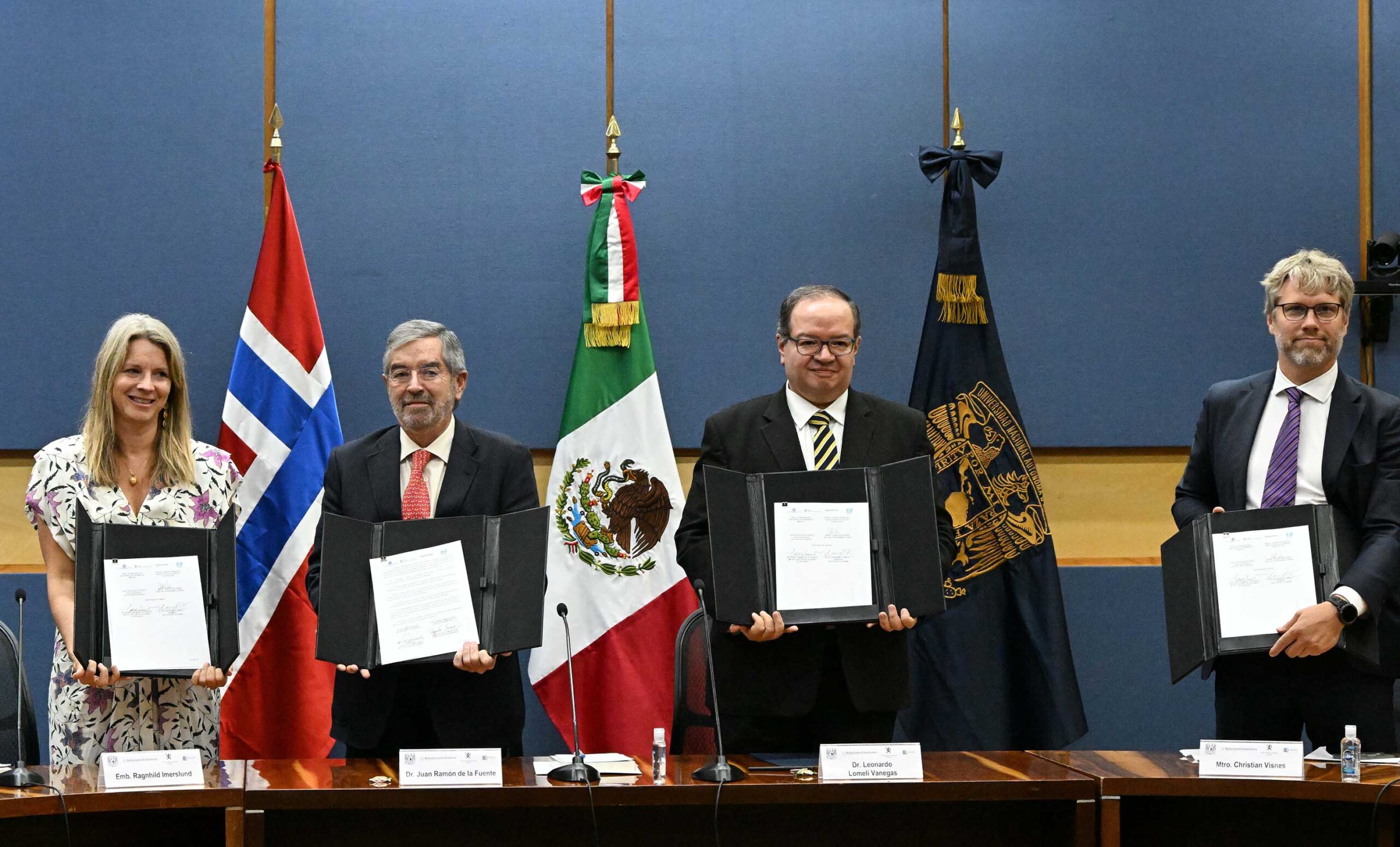 UNAM, Cancillería y Noruega firman alianza histórica para promover la cultura de paz