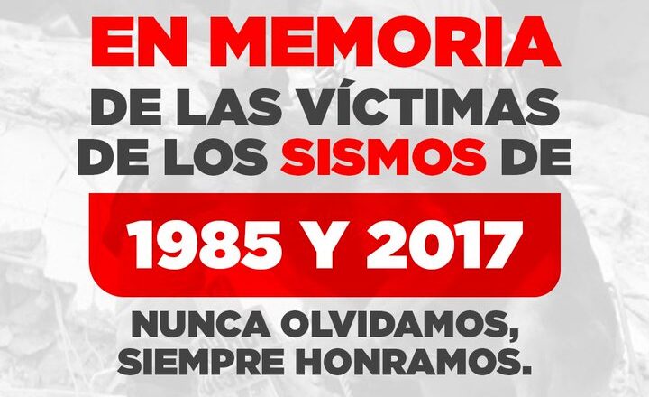 Este 19 de septiembre Alejandro Moreno Cárdenas rememora los sismos de 1985 y 2017