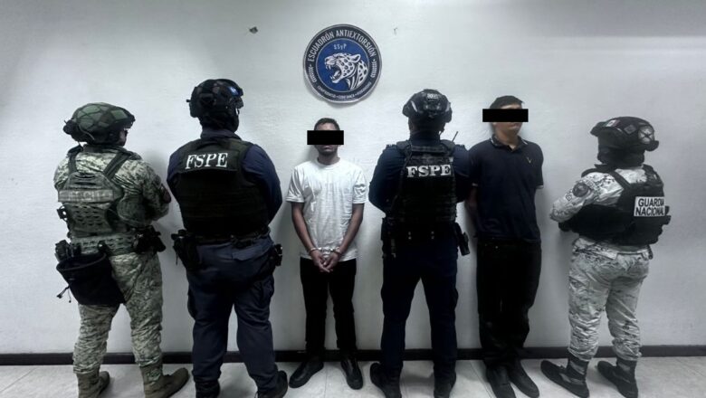 Escuadrón Antiextorsión rescata a víctima de secuestro en Salamanca; hay dos detenidos