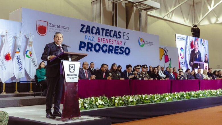 El gobernador afirma que Zacatecas dejó atrás la violencia y la crisis financiera; anuncia mando coordinado con municipios para consolidar la pacificación y detonar el desarrollo