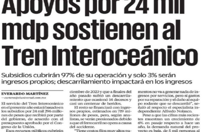 Alejandro Moreno exige frenar el Tren Interoceánico: despilfarro, inseguridad y fracaso de Morena