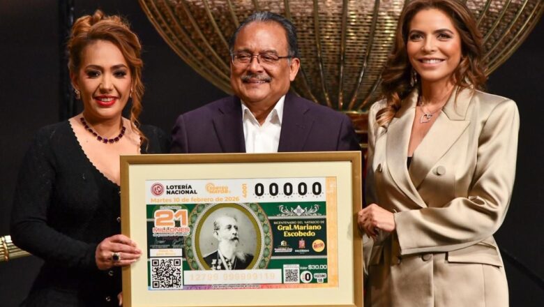 Lotería Nacional destaca con sorteo en territorio la figura histórica del Gral. Mariano Escobedo en el Bicentenario de su natalicio