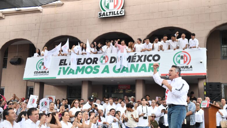 Alejandro Moreno encabeza en Coahuila la conmemoración del Día del Trabajo junto a la militancia priista