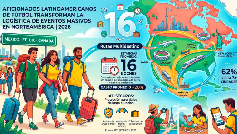 El fan latino ya no viaja solo por fútbol: estancias crecen hasta 16 noches en 2026