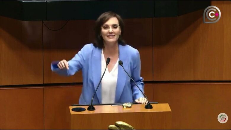 Lilly Téllez acusa desde el Senado que Morena representa al crimen organizado y no a México